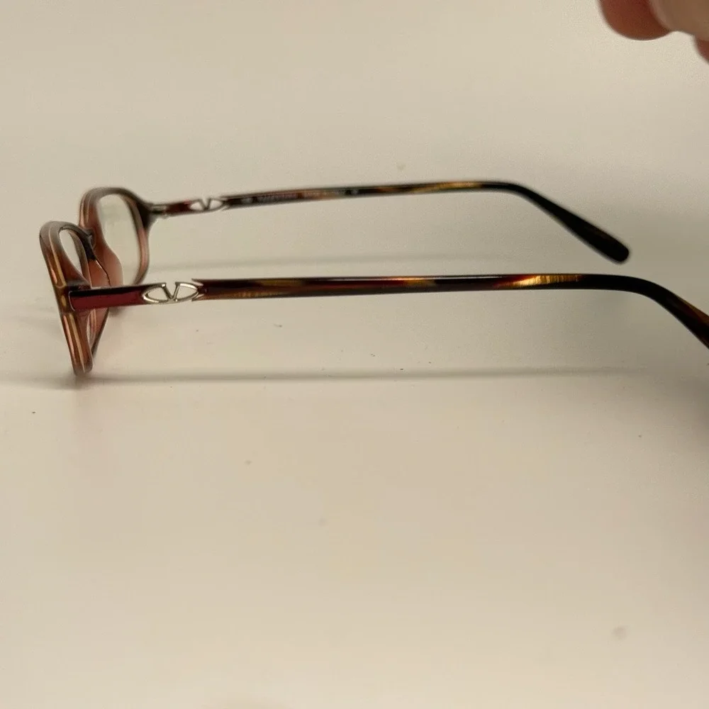 Valentino 5270 031A Eyeglasses Tortoise Burgundy Oval Frames Italy 130mm
